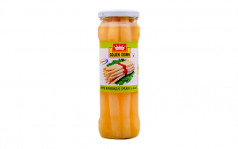 Golden Crown White Asparagus Spears (In Brine)  Glass Jar  330 grams